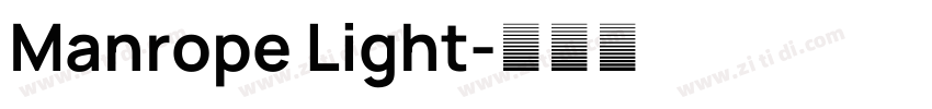 Manrope Light字体转换